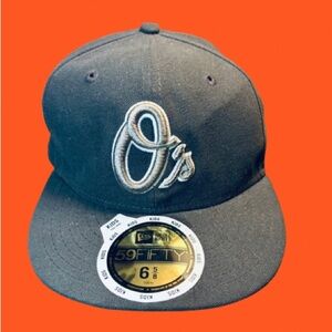 Kids New Era Black Baltimore Orioles Men's 59Fifty Fitted Cap Size- 6 5/8